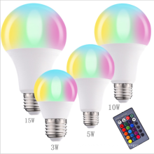 Smart Remote Control LED light bulbs Dimmable RGB